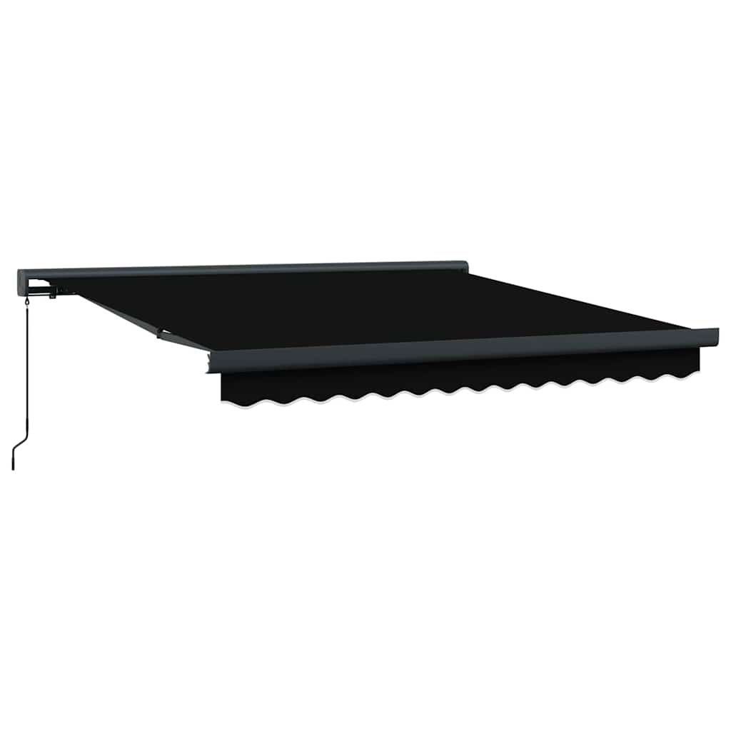Käsin Vedettävä Aurinkosuoja Musta 350 x 250 cm