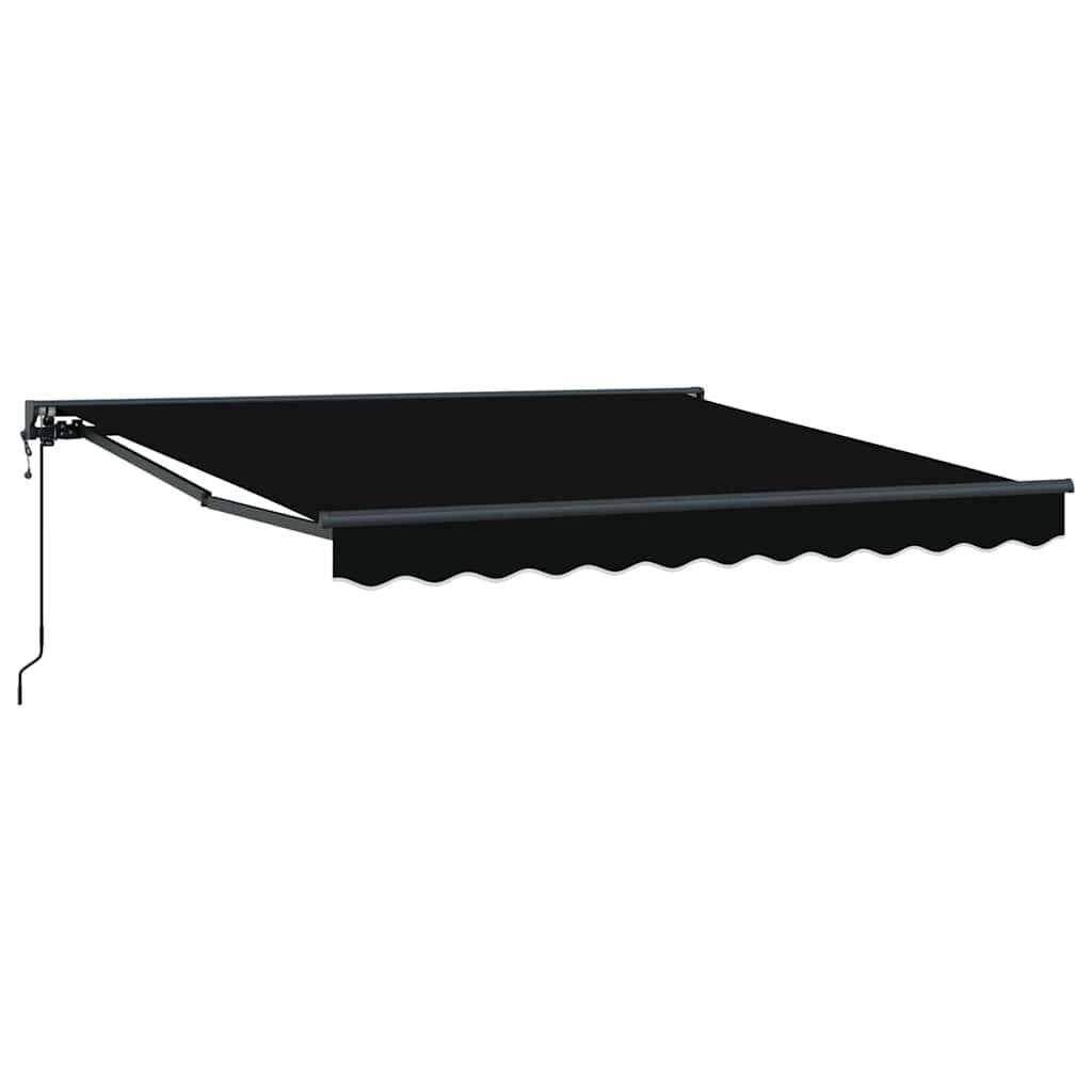 Vetoutuva markiisi Musta 350×250 cm Polyesteri