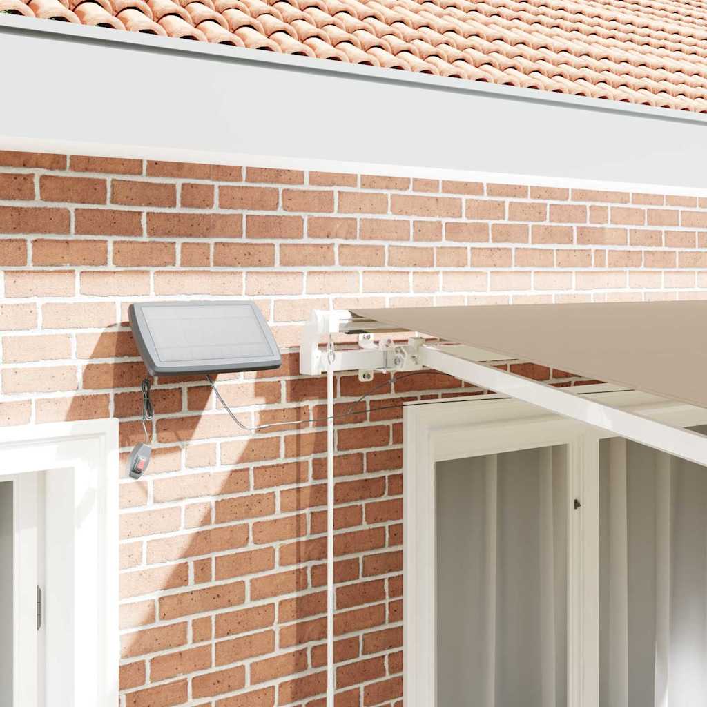 Inklapbaar Zonnescherm Beige 350 x 250 cm Stof en Staal image 4