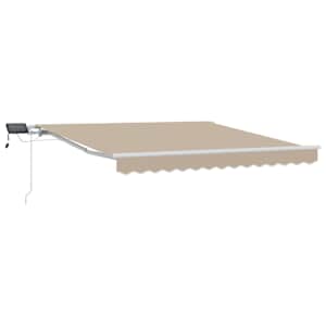 Stahovací markýza Béžová 350 x 250 cm Látka a hliník - obrázek 2