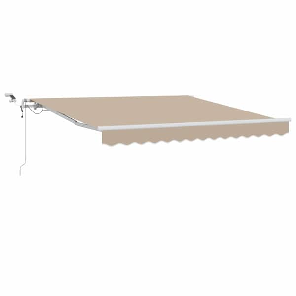 vidaXL Kokkuvolditav varikatus Beež 350 x 250 cm Pol&uuml;ester