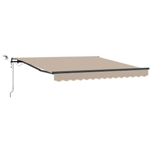 vidaXL Kokkuvolditav varikatus Beež 350 x 250 cm Pol&uuml;ester