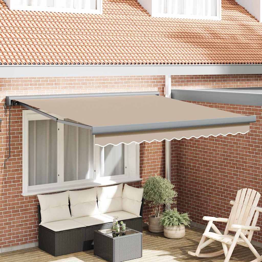 Automatická vysúvacia markíza béžová 350 x 250 cm 3330354