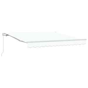 vidaXL Kokkuvolditav varikatus Valge 350 x 250 cm