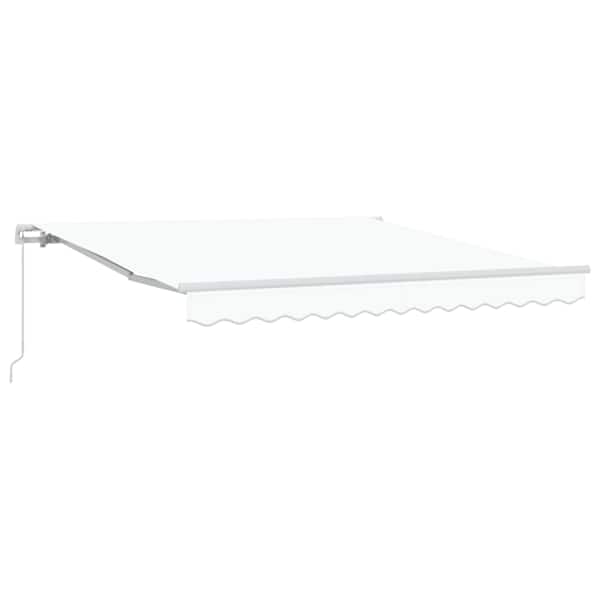 vidaXL Kokkuvolditav varikatus Valge 350 x 250 cm