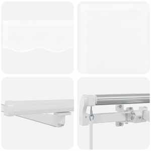 Retraktilna tenda Bela 350 x 250 cm Tkanina in jeklo - slika 10