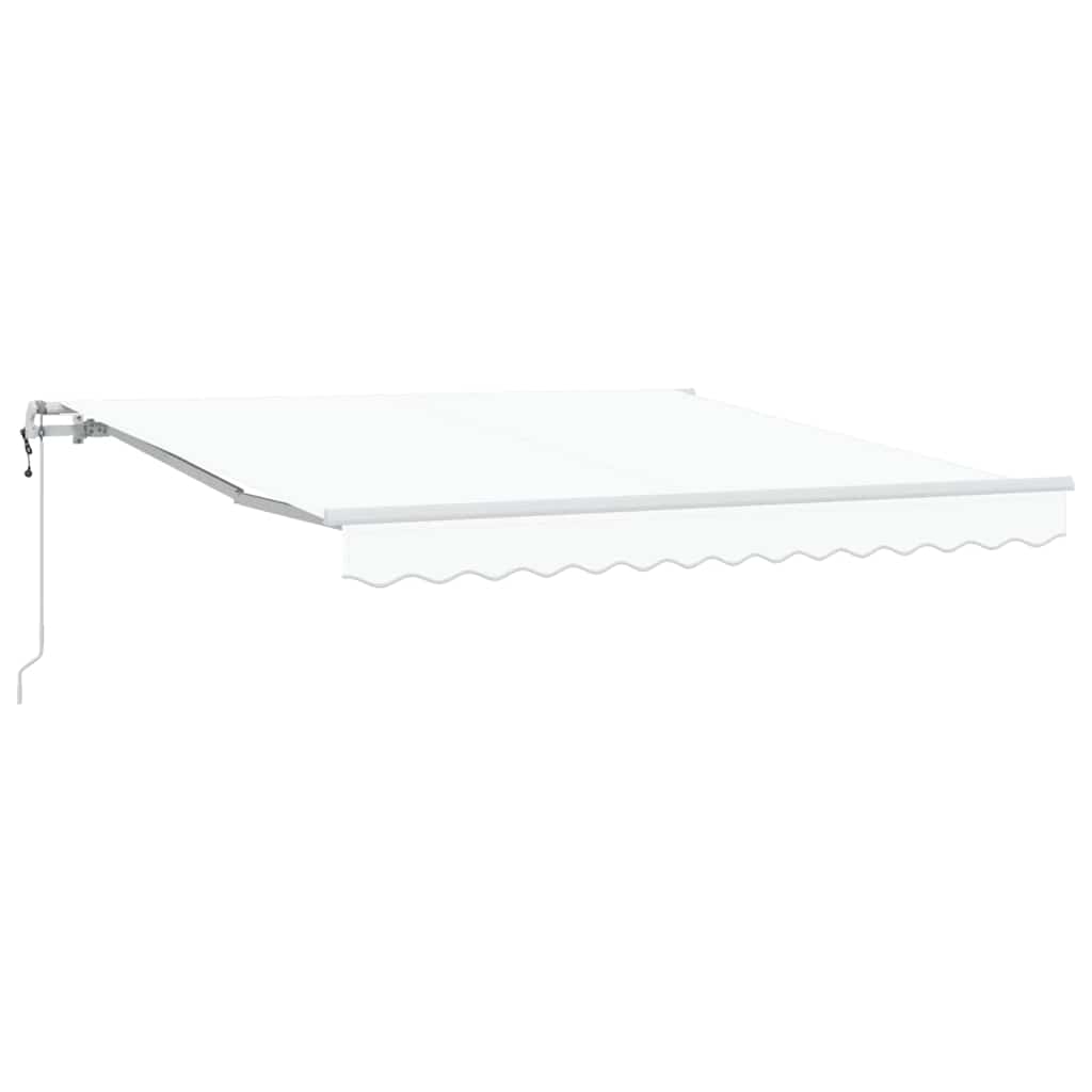 Automaattinen sisäänvedettävä markiisi Valkoinen 350×250 cm, vidaXL Markiisit vaihto kangas 3.5×2.5 m runkoon Valkoinen