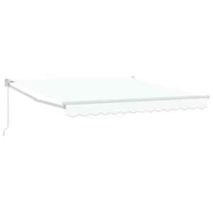 vidaXL Kokkuvolditav varikatus Valge 350 x 250 cm