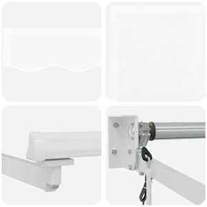 Retraktilna tenda Bela 350 x 250 cm blago - slika 8