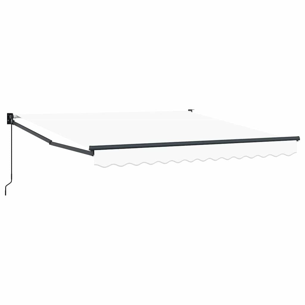 Manuaalinen sisäänvedettävä markiisi Valkoinen 350×250 cm, vidaXL Markiisin vaihtokangas 3.5×2.5 m runkoon Valkoinen