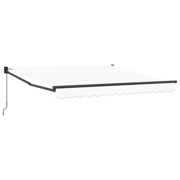 vidaXL Kokkuvolditav varikatus Valge 350 x 250 cm
