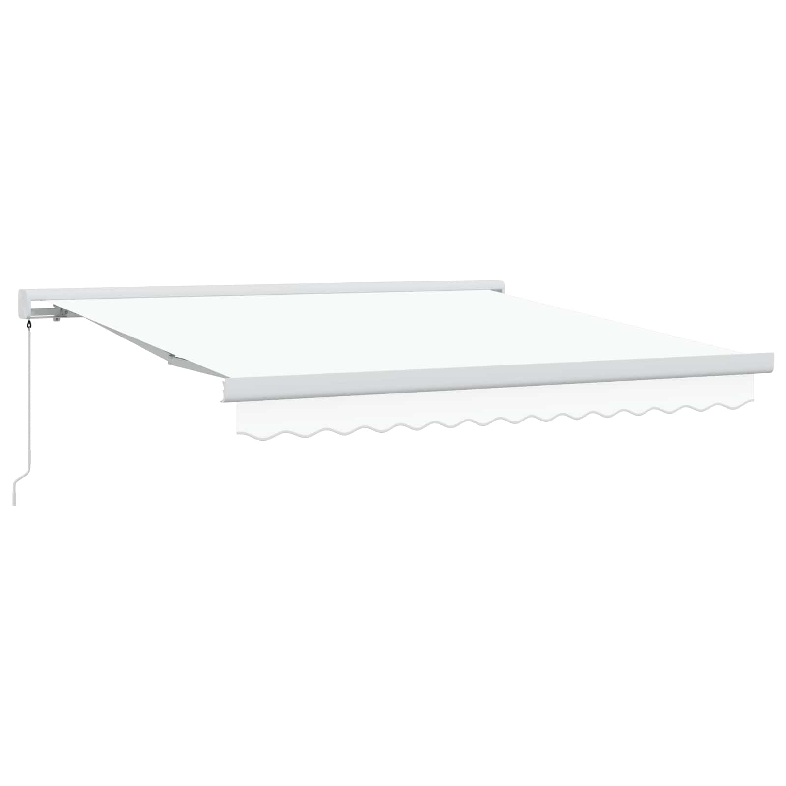 vidaXL Cortina Retractabilă Alb 350 x 250 cm Stofă și Metal