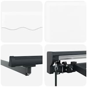 Retraktilna tenda Bela 350 x 250 cm Poliester in kovina - slika 8