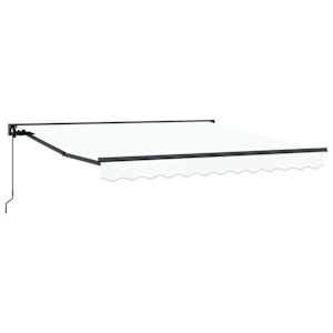 Budsorovatelné zastřešení Bílá 350 x 250 cm Hliník a látka - obrázek 2