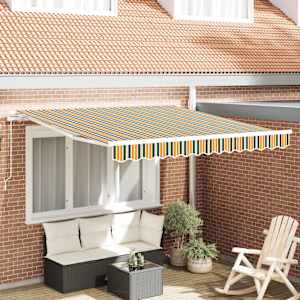 Vlečna tenda večbarvno 350 x 250 cm Poliester in aluminij