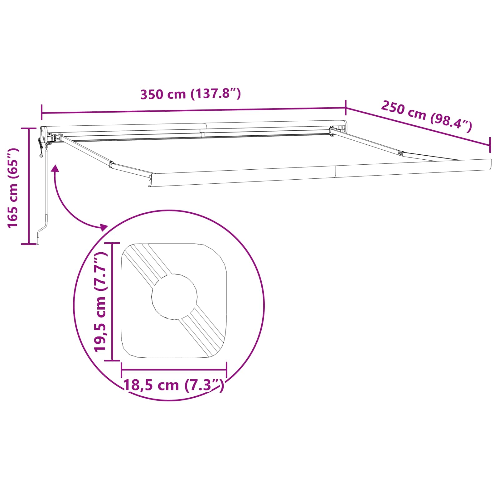 Markies Groen en Geel 350 x 250 x 165 cm Polyester en Aluminium image 7
