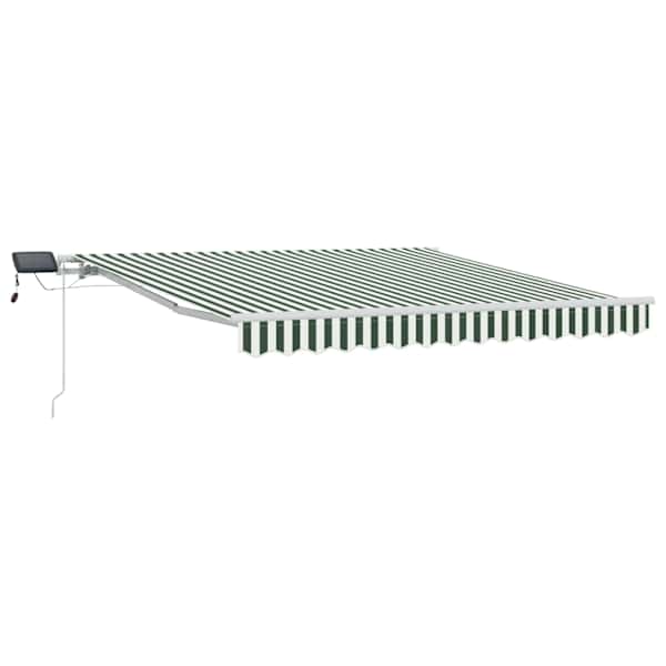 vidaXL Kokkuvolditav varikatus Roheline ja Valge 350 x 250 cm