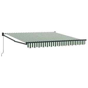 Stahovací markýza Zelená a bílá 350 x 250 cm - obrázek 2