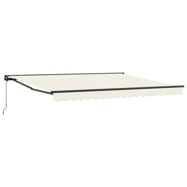 vidaXL Kailastud raam Kreemjas 400 &times; 300 cm Pol&uuml;ester PU-kattega
