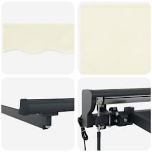 Retraktilna tenda krema 400 × 300 cm Poliester in kovina - slika 8