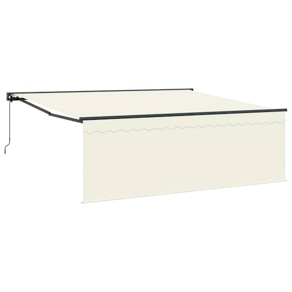 vidaXL Kokkuvolditav varikatus cream 400 &times; 300 cm
