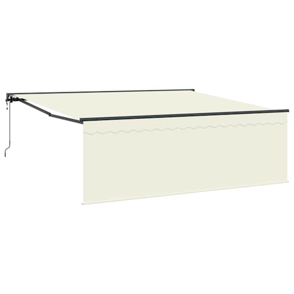 vidaXL Kokkuvolditav varikatus cream 400 &times; 300 cm