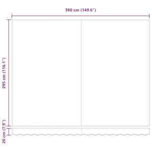 Retraktilna tenda Rumena in Bela 400 × 300 cm - slika 12