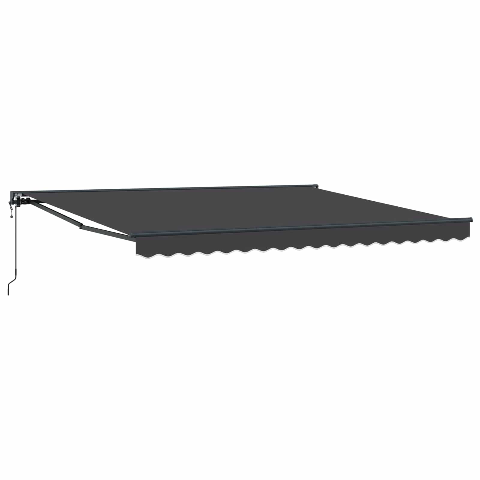 vidaXL Rám markízy Antracitová 400 × 300 cm Polyester s PU povrchom