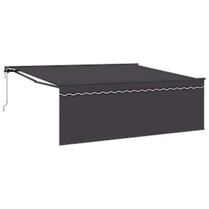 Retraktilna tenda Antracit 400 × 300 cm Poliester in aluminij - slika 2