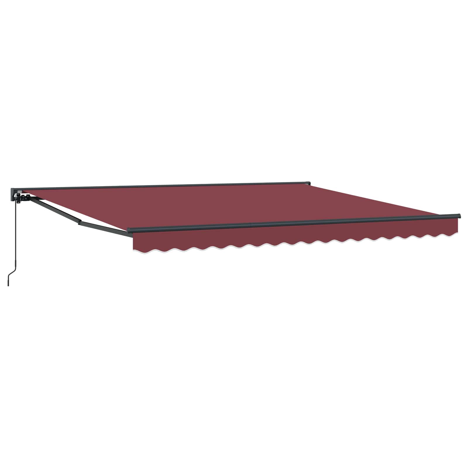vidaXL Cortina Retractabilă Burgundy 400 × 300 cm Poliester și metal