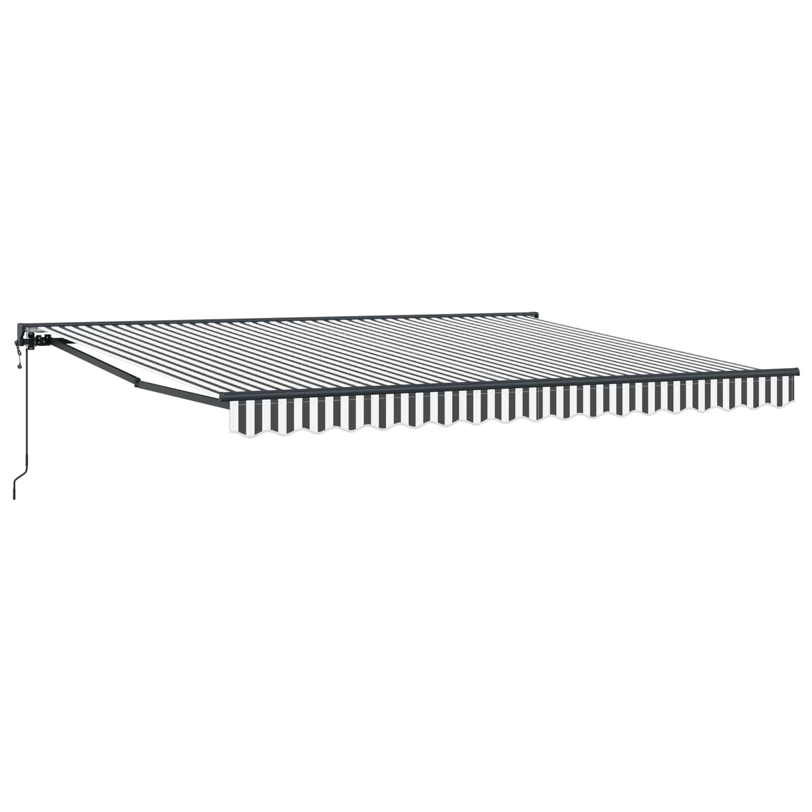 vidaXL Cortina Retractabilă Antracit și Alb 400 × 300 cm