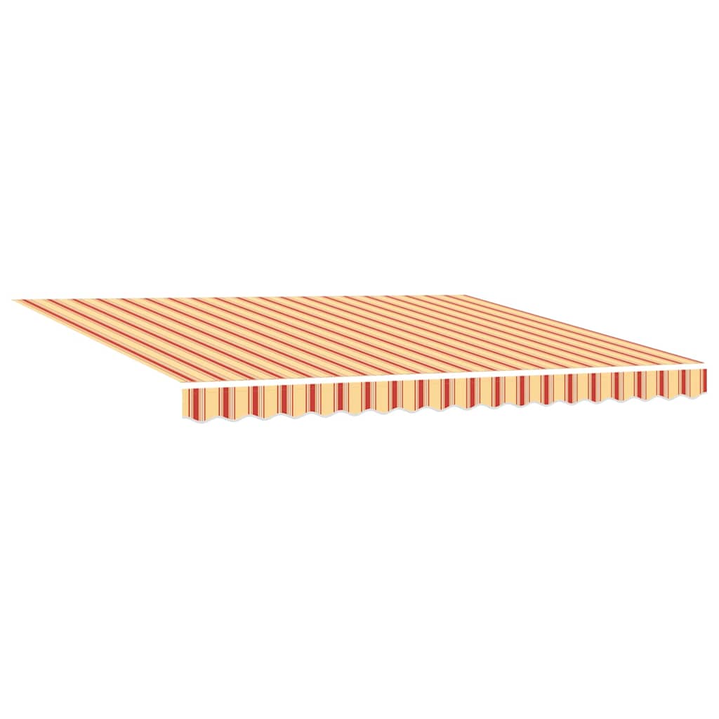 Manuaalinen sisäänvedettävä markiisi LED-kelttaisella ja oranssilla 400 x 300 cm
