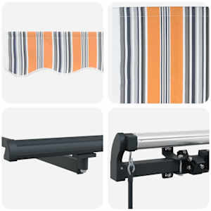 Stahovací markýza Vícebarevný 400 × 300 cm Polyester a hliník - obrázek 8