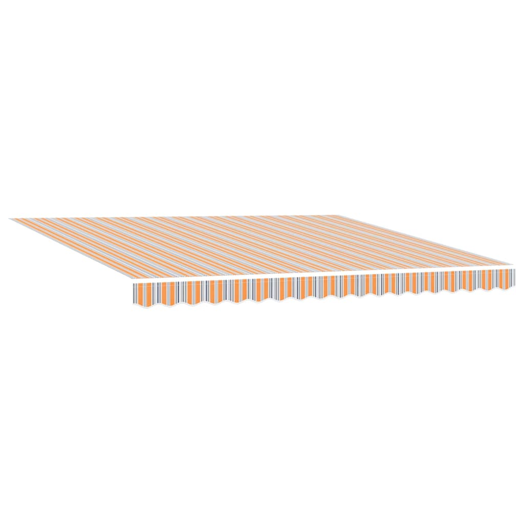 Automaattinen sisäänvedettävä markiisi monivärisillä raidoilla 400×300 cm