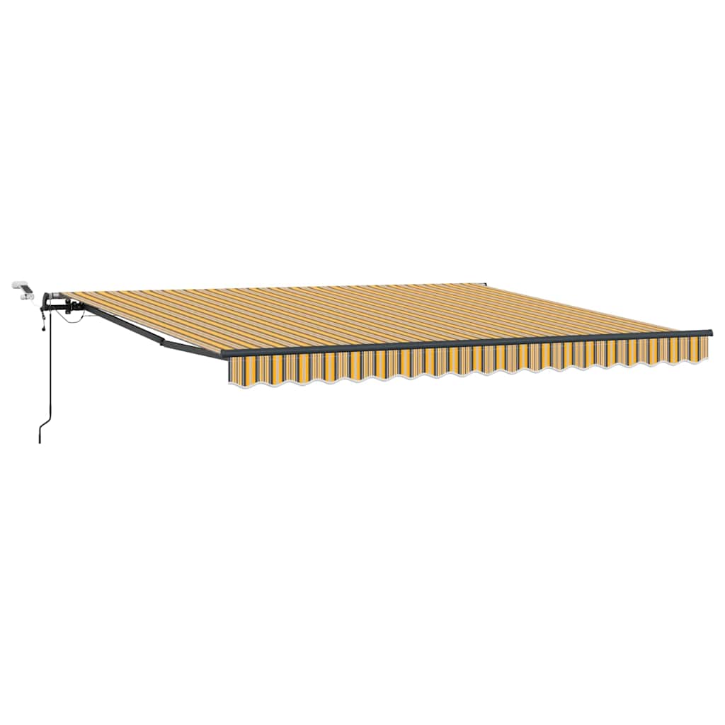 Automaattinen sisäänvedettävä markiisi LED-moniväriraidalla 400×300 cm