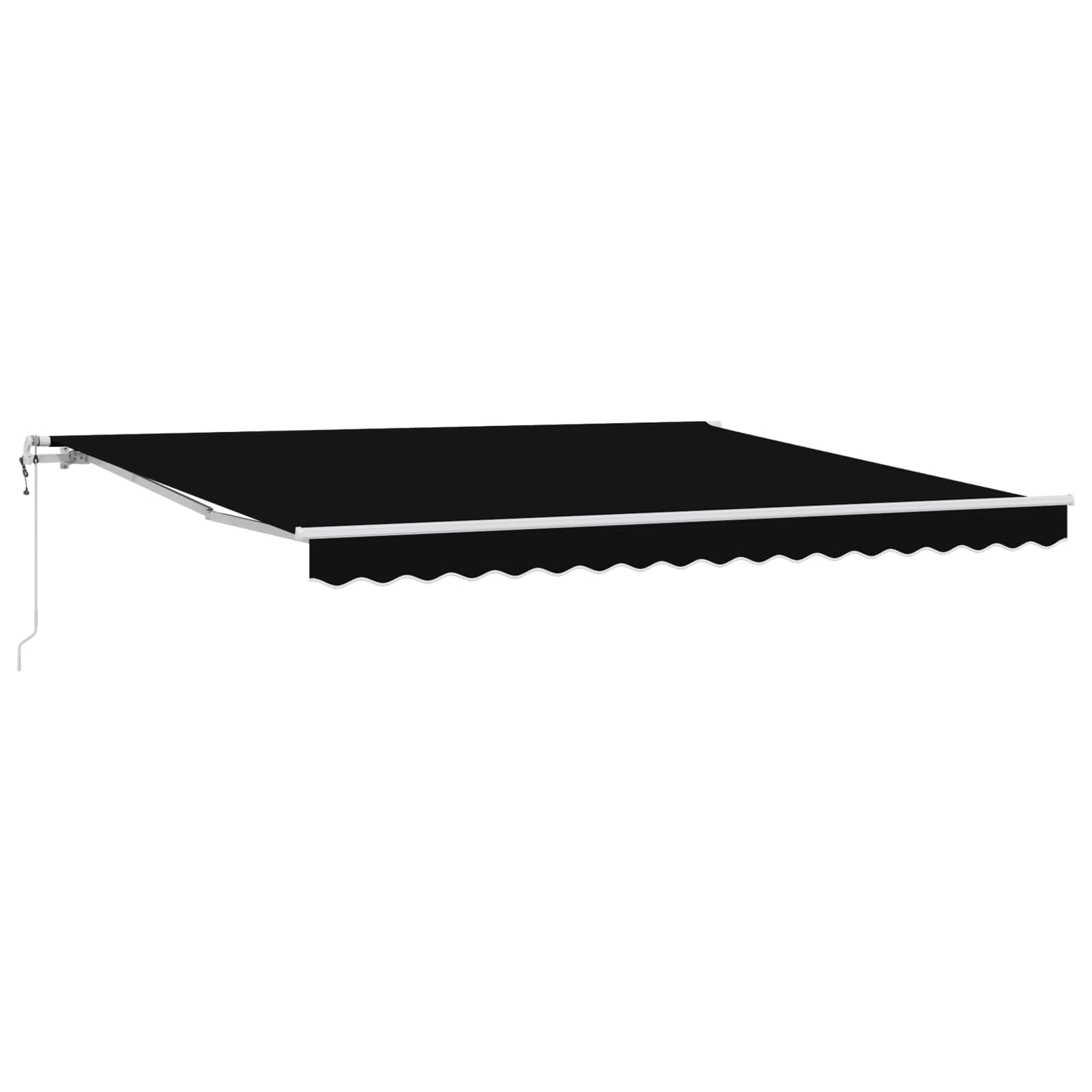 Toldo Retráctil Negro 400 x 300 cm Tela y acero