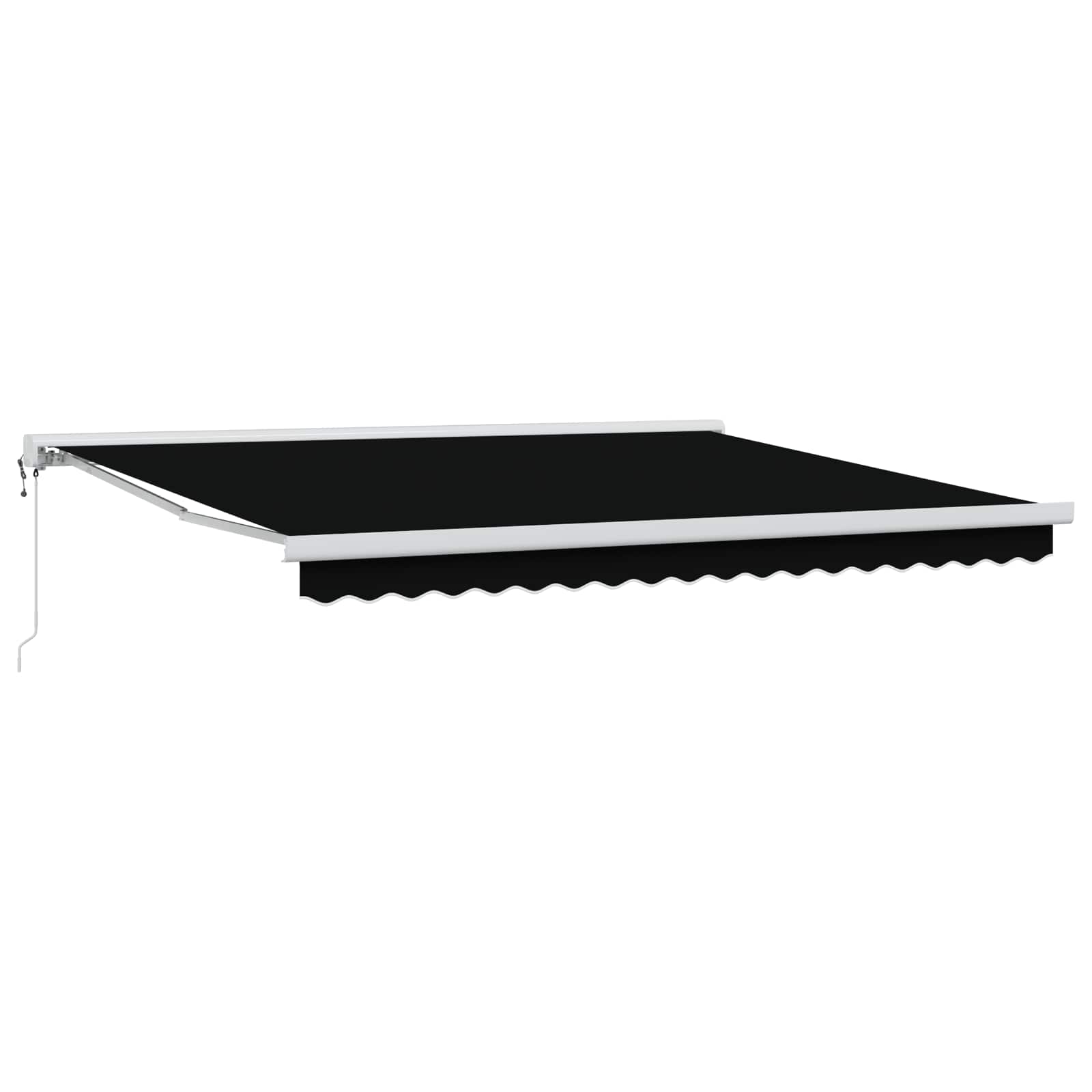 vidaXL Cortina Retractabilă Negru 400 × 300 cm Stofă și Metal