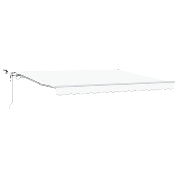 vidaXL Kokkuvolditav varikatus Valge 400 &times; 300 cm Pol&uuml;ester