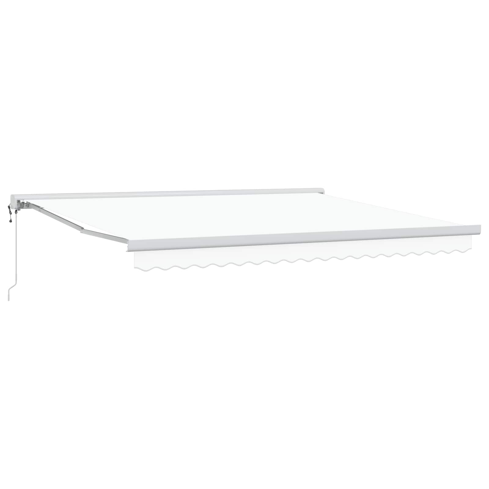 vidaXL Cortina Retractabilă Alb 400 × 300 cm Stofă și Metal