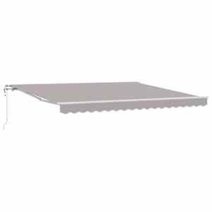 vidaXL Elektriline varikatus 4 x 3 m Helehall 100% Pol&uuml;ester