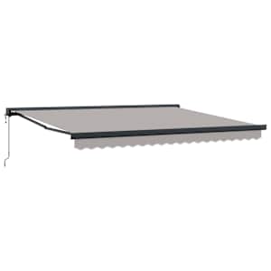 vidaXL Elektriline varikatus 4 x 3 m Helehall 100% Pol&uuml;ester