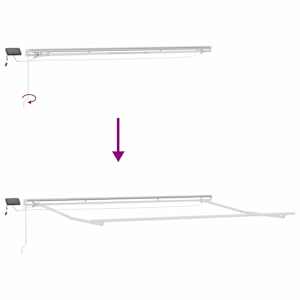 Retraktilna tenda z LED lučmi Zelena in rumena 400 × 300 cm - slika 12