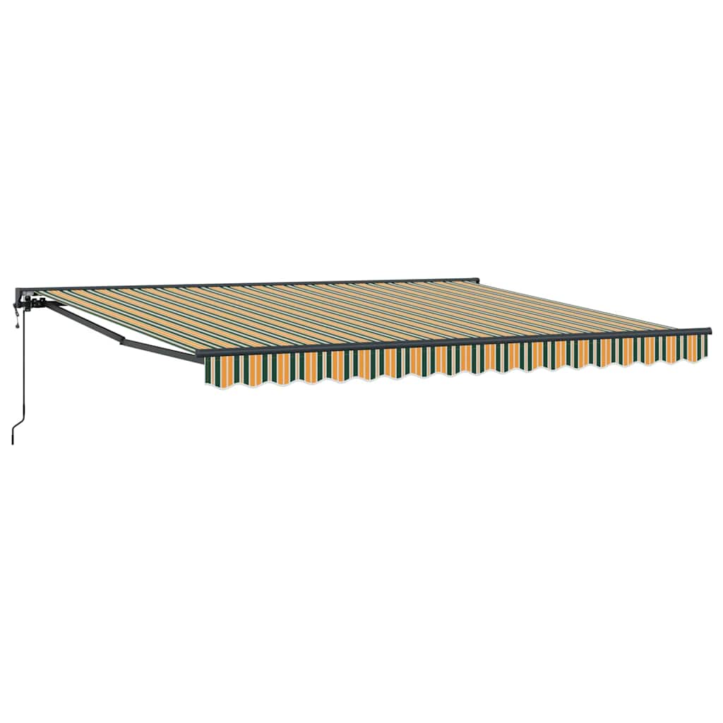 Vetoutuva markiisi Vihreä ja keltainen 400×300 cm