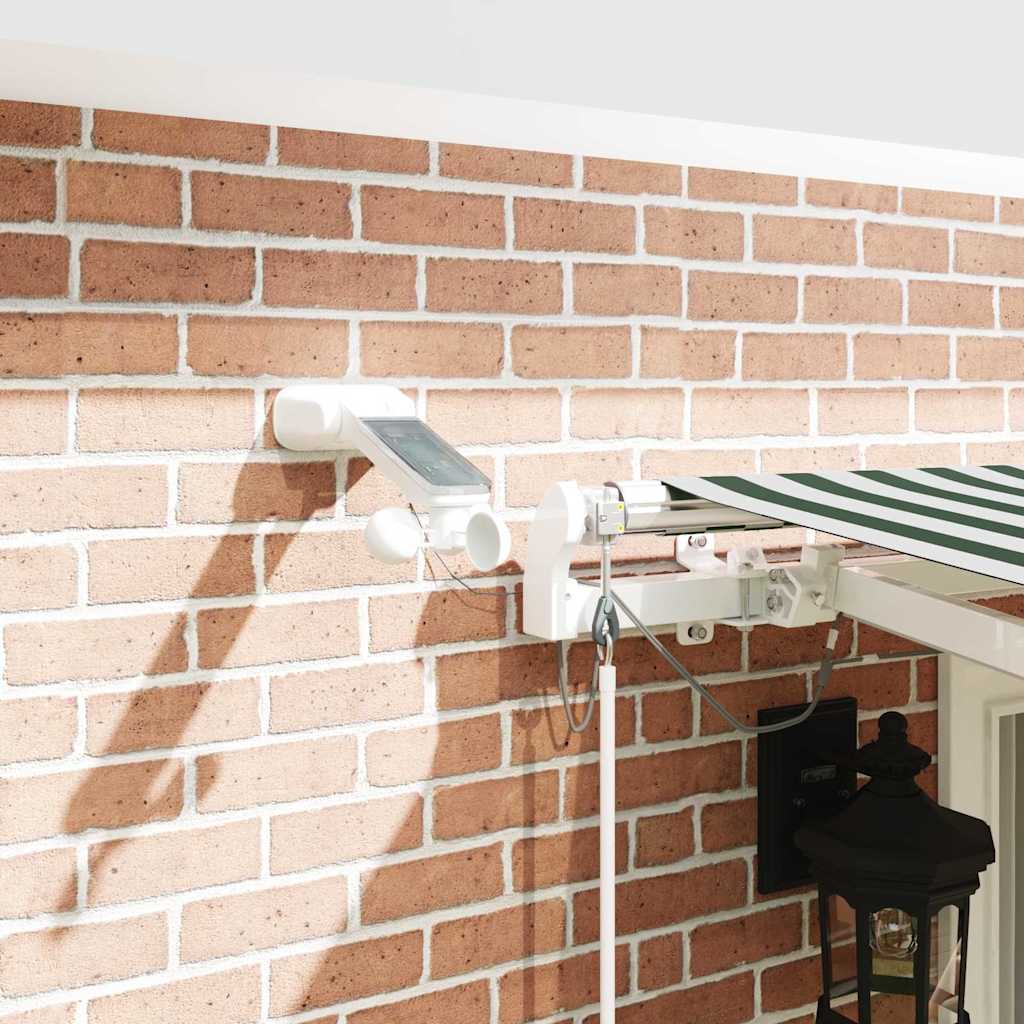 Inklapbaar Zonnescherm Groen en Wit 400 × 300 cm image 4