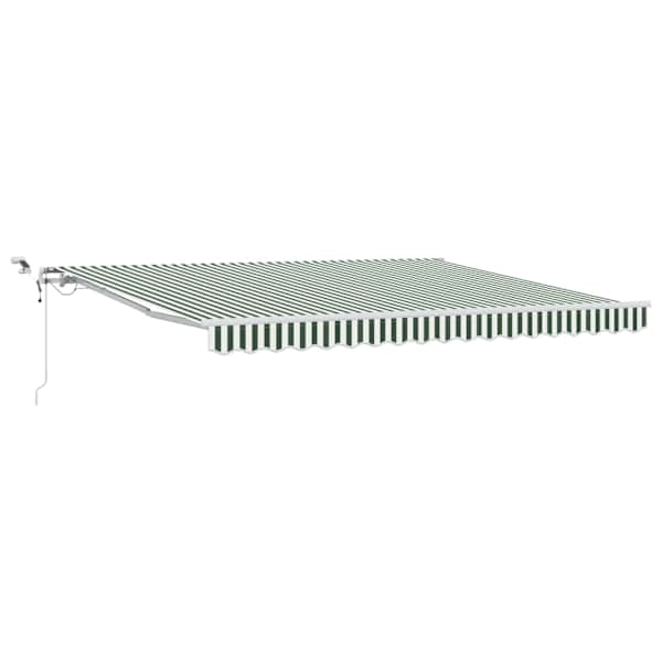 vidaXL Kokkuvolditav varikatus Roheline ja Valge 400 &times; 300 cm