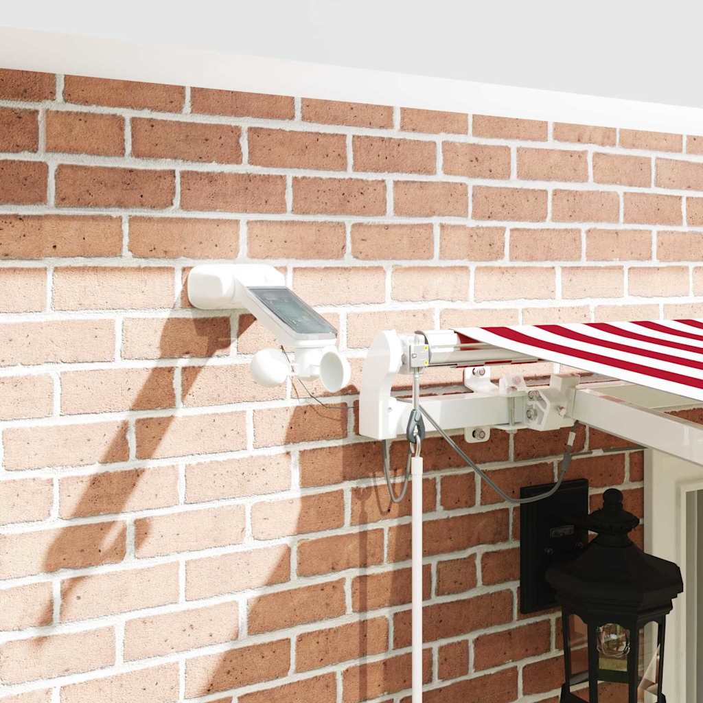 Inklapbaar Zonnescherm Rood en Wit 400 × 350 cm image 4