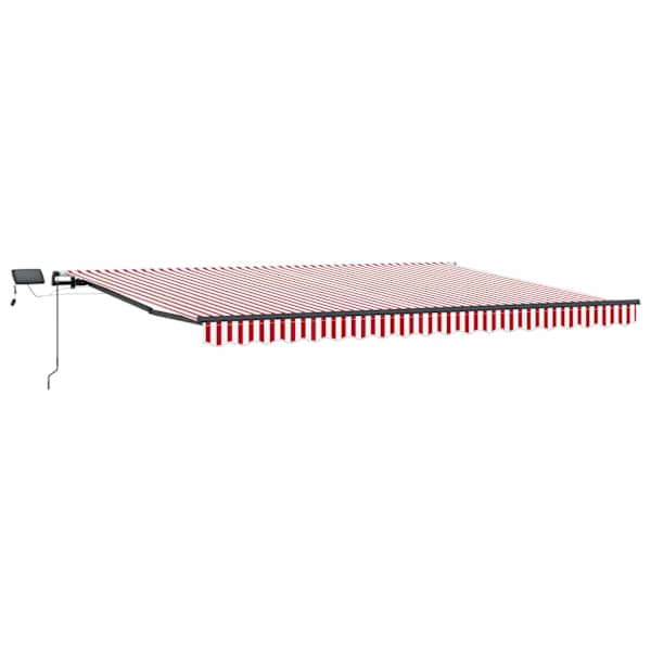 vidaXL Kokkuvolditav varikatus Punane ja valge 400 &times; 350 cm