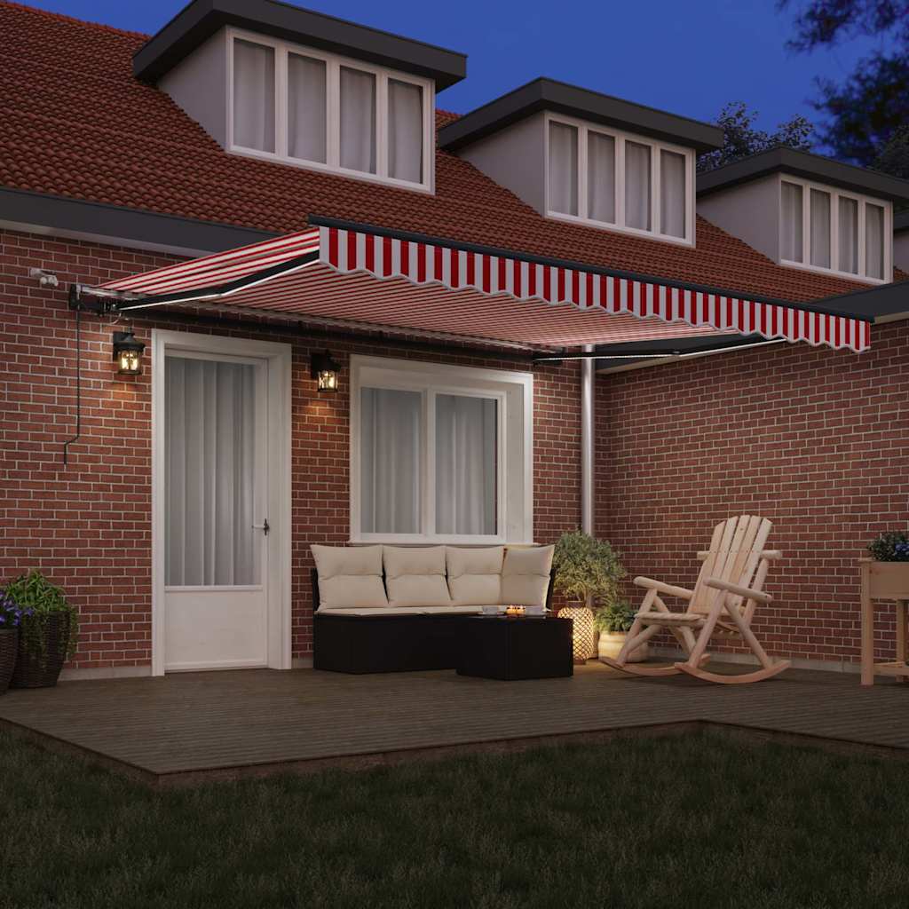 Luifeldoek met Rood en Wit 400 × 350 cm Polyester image 3