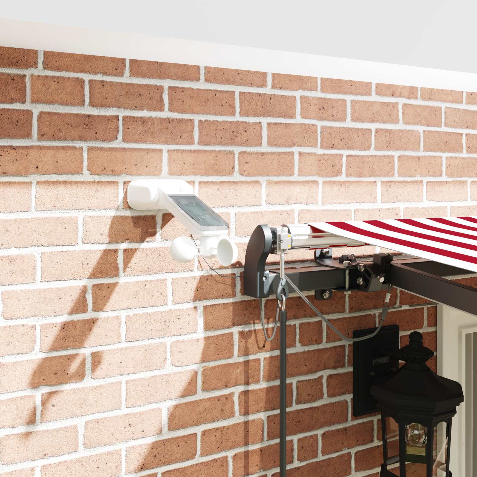 Luifeldoek met Rood en Wit 400 × 350 cm Polyester image 4