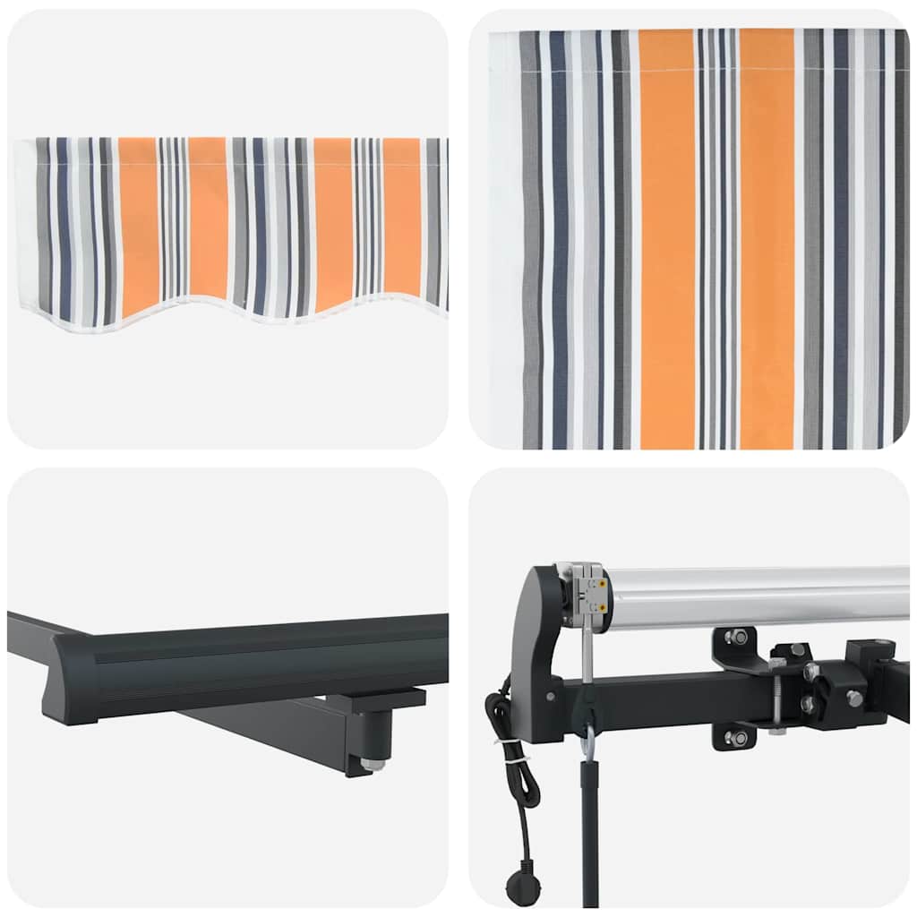 Uitschuifbare luifel Meerkleurig 400 × 350 cm Stof en Aluminium image 8